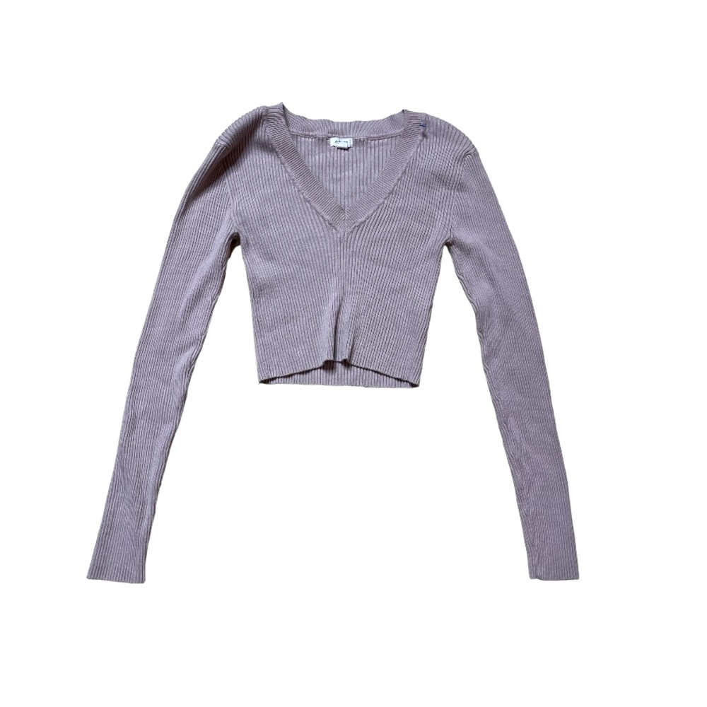 Garage ribbed v neck crop sweater top size Xs